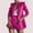 Hot Pink, variant on Babysbule Womens Fall Plus Top Sets Outfit Women Comfortable Casual Turn-Down Collar Button Long Sleeve Blouse + Pants Sets