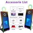 thumbnail image 6 of WideMeet 65inch Magic Mirror Photobooth with 43inch Touch Screen Machine Selfie for Weddings Party, 6 of 9