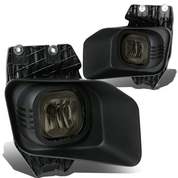 DNA Motoring FL-ZTL-218-SM For 2011 to 2016 Ford Super Duty Pair Bumper Driving Fog Light Lamp Bezel Switch F250 F350 F450 F550 Smoked Lens 12 13 14 15