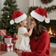 thumbnail image 1 of Gorro navideño de terciopelo de una sola cara, adornos navideños, gorro decorativo navideño, gorro de peluche dorado, gorro navideño de peluche, gorro no tejido, adornos navideños, decoraciones de Hal, 1 of 6