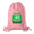 thumbnail image 1 of Personalized Easter Basket Bags, Cotton Drawstring Backpacks Custom Easter Bags - Zig Zag Egg, 1 of 2