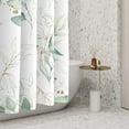 thumbnail image 4 of Shower Curtains Green Eucalyptus Leaves Gold Leaf Pattern Modern Aesthetic Bathroom Decor Fabric Waterproof Polyester Bath Curtain Set with Hooks, 72x72 Inch, 4 of 6