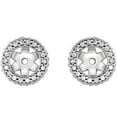 thumbnail image 2 of FB Jewels 14k White Gold 6 mm Pair Polished 1/4 CTW Diamond Earrings Jacket, 2 of 2