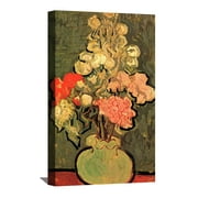 Vincent Van Gogh Painting Van Gogh Still Life Vase with Rose-Mallows Canvas Wall Art