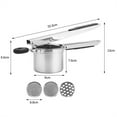 thumbnail image 4 of Stainless Steel Potato Masher Kitchen Press Tool With 3 Discs For Mashed Potato, 4 of 8