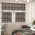 thumbnail image 2 of Yuyamidu Aztec Print Kitchen Curtain Valance and Tiers 3 Panel Set Soft Bathroom Window Curtain with Rod Pocket Washable Drapes Treatment Tier Curtains Gift for Holiday, 2 of 5