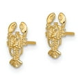 thumbnail image 3 of FJC Finejewelers 10 kt Yellow Gold Button 2-D Lobster Post Earrings 10 mm x 5 mm, 3 of 6