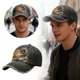 thumbnail image 2 of Gorra de béisbol de poliéster con gráfico de macaco, correa trasera ajustable, visera curvada y protección solar para hombres y mujeres, para exterior y todas las estaciones, 2 of 8