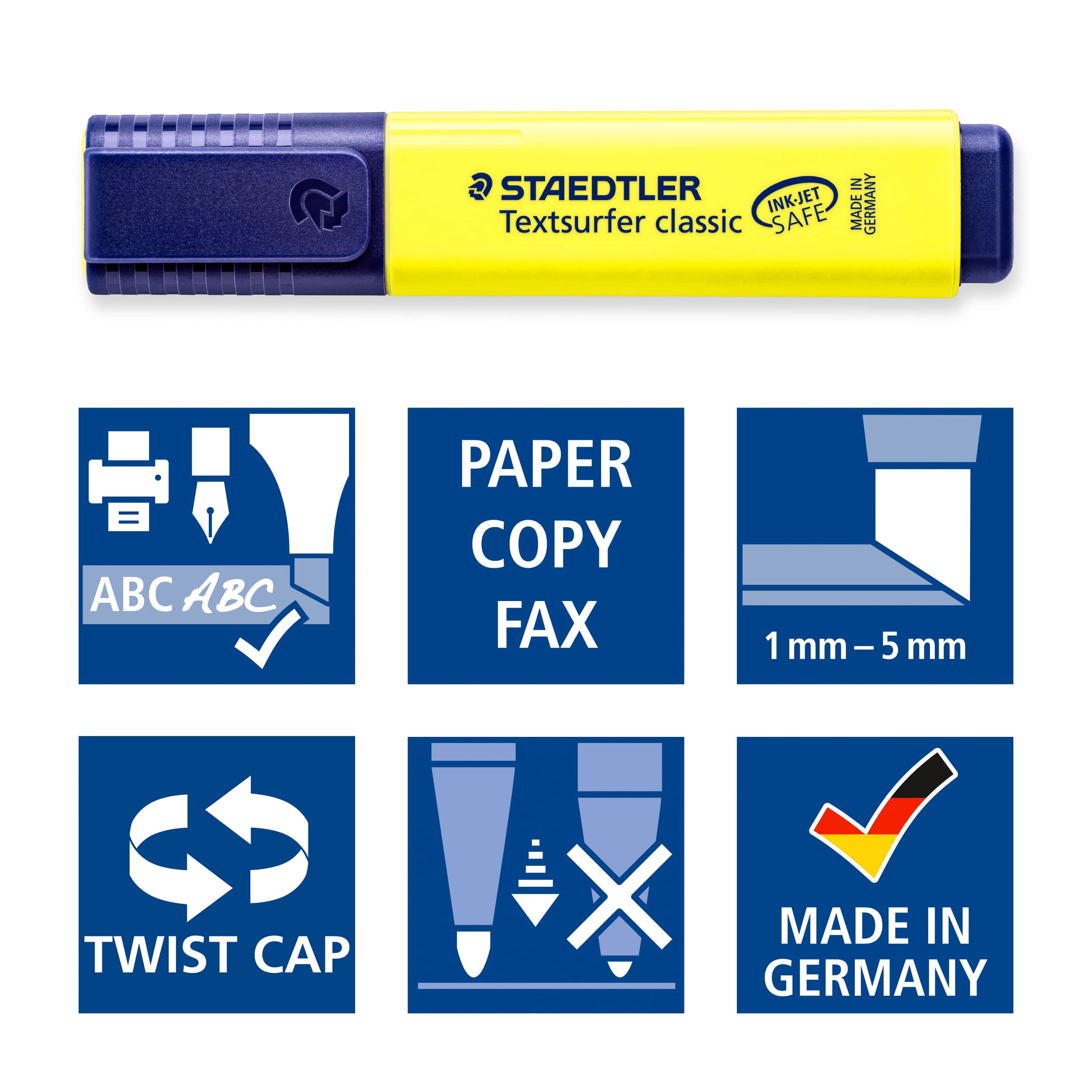 STAEDTLER 364-4 Textsurfer Classic Highlighter - Orange (Box of 10)