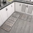 thumbnail image 3 of Boho Kitchen Rug Set of 2 - Luxurious Black Moroccan Design, Non-Slip, Washable, Ultra-Soft Floor Carpet Runners - Perfect for Kitchens, Hallways, Bedrooms, Bathrooms, Living Rooms, 3 of 7