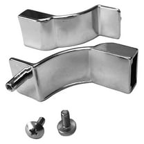 Sliding Shower Door Towel Bar Brackets - Set of 2, Polished Finish