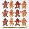 thumbnail image 3 of 12pcs/set Christmas Tree Hanging Ornaments Gingerbread Man Candy Party Christmas Tree Decor, 3 of 5