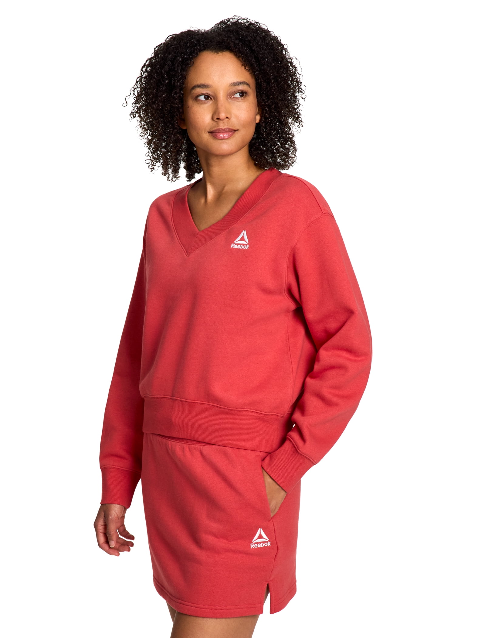 Reebok Women's Squad V-Neck Sweatshirt, Sizes XS-XXXL