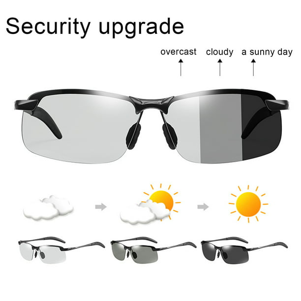 Polarized Sunglasses Intelligent Color Changing Anti-UV Eyewear Eyes  Protection Day And Night Women Men Driving Mirror Fishing Glasses for  Outdoor