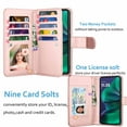 thumbnail image 3 of Wallet Case for Moto G Stylus 5G 2025 Wallet Case ,[9 Card Slots] Luxury PU Leather Credit Holder Carrying Folio Flip [Detachable] Kickstand Magnetic Phone Cover & Lanyard [Marble], 3 of 6