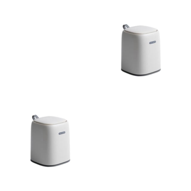Billuyoard Bote de basura elegante con mango de silicona: el complemento perfecto para cualquier cesto de basura de hogar u oficina Muebles para blanco 2piezas