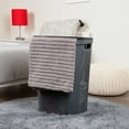 thumbnail image 7 of Mind Reader 60L Slim Laundry Hamper, Lid, Ventilated, Plastic, 17.25"L x 13.75"W x 23.5"H, Gray, 7 of 7