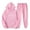 Pink, variant on Busydd Womens Sweatsuits 2 Piece Set Love Heart Print Long Sleeve Hoodies and Drawsting Pants Lounge Sets for Women Comfortable Loose Casual Travel Outfits for Women L