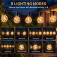 thumbnail image 6 of LEACUBER 100FT Solar String Lights Outdoor Waterproof with 8 Light Modes, Remote Dimmable Timer, LED Shatterproof G40 Bulbs, USB & Solar Powered Outdoor Lights for Backyard, Garden, Camping, 6 of 14