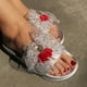 thumbnail image 4 of Moda mujer tobillo correa encaje verano diapositiva sandalias planas chanclas Shose Wmkox8yii  hj789, 4 of 6