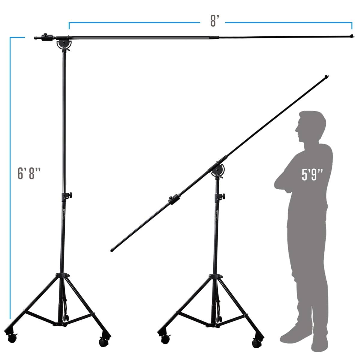 Photo 1 of AxcessAbles MB-W Professional Studio Overhead Microphone Boom Stand with Wheels