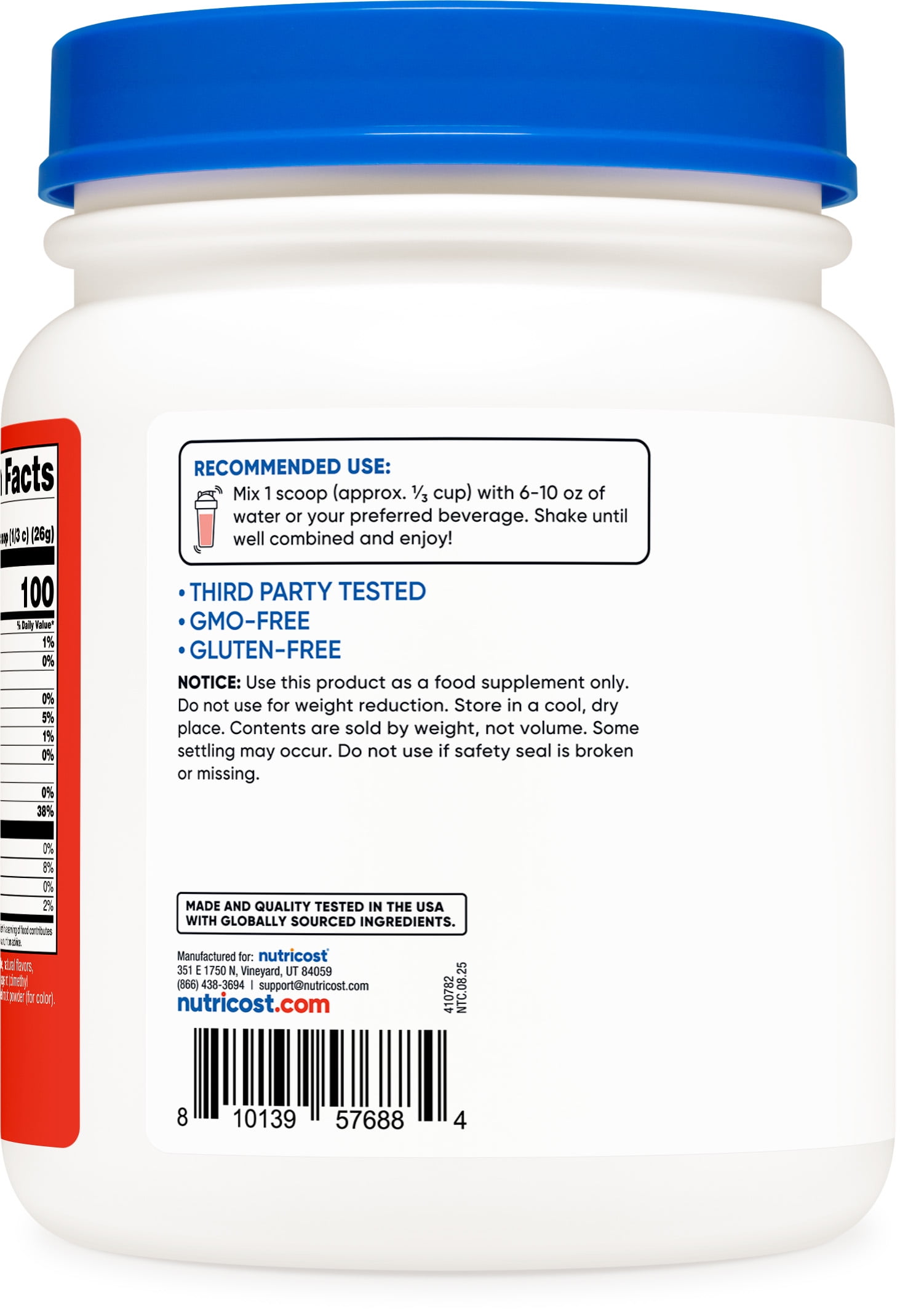 Nutricost Clear Whey Protein Isolate Powder (Tropical Punch) 1 LB - 20g of Protein, 0g Added Sugar, GMO-Free, Gluten-Free