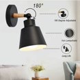 thumbnail image 3 of Cham Lámparas de pared creativas Lámpara de loft de metal industrial E27 Edison moderna Lámpara de pared negra, retro Lámpara de pared de jaula de metal Comedor Sala de estar Dormitorio, 3 of 5