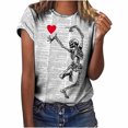thumbnail image 2 of Puntoco, camisetas a la moda para mujer, divertidas camisetas informales con estampado divertido, camisetas con estampado de blusa Puntoco Puntoco-2270, 2 of 9