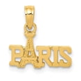 thumbnail image 5 of 14k Yellow Gold Solid Paris with Eiffel Tower Charm Pendant, 5 of 7