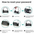 thumbnail image 3 of Heavy-Duty 5-Digit Combination Padlock for Gym Lockers & Cabinets - Secure, 3 of 9