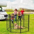 thumbnail image 6 of AMONSEE Dog Playpen, 8 Panels 45" Height Pet Playpen, Foldable Metal Dog Fence for Indoor Outdoor, 6 of 8