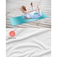 thumbnail image 4 of Teal Ombre Yoga Towel for Hot Yoga Non Slip, Modern Abstract Art Farmhouse Gradient Yoga Mat Towel Absorbent Yoga Sweat Towels Microfiber Hot Yoga Blanket for Bikram Pilates 26"x74", 4 of 7