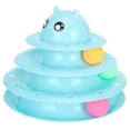 thumbnail image 4 of Pet Turntable Track, Cat Tower Toy 3-level Track With 3 Rolling Balls  For Pet Blue, 4 of 8