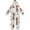 Reindeer with Scarf Pattern, variant on Soft Big Kids Onesie Pajamas Cozy Loose-Fit Jumpsuits for kids with Pockets for Christmas Lounge & Play Deer and Cardinals Pattern
