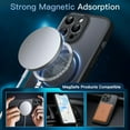 thumbnail image 7 of JETech 3 in 1 Magnetic Case for iPhone 13 Pro 6.1-Inch with 2-Pack Tempered Glass Screen Protector, Compatible with MagSafe, Translucent Matte Back Shockproof Phone Cover (Black), 7 of 7