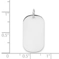 thumbnail image 2 of FJC Finejewelers 14 kt White Gold Plain .018 Gauge Engraveable Dog Tag Disc Charm 26 mm x 14 mm, 2 of 5