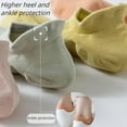thumbnail image 5 of Ankle Socks for Women Pure Cotton No Show Socks Womens with Heel Tab Color Low Cut Soft 5 Pairs 4-8.5, 5 of 7