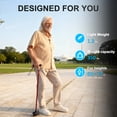 thumbnail image 6 of Healthbazaar Adjustable Folding Walking Cane with 3-Prong Pivot Base,Self-Standing Tripod Cane for Seniors,Red, 6 of 6