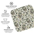 thumbnail image 3 of Yiaed Skull with Cash Print Leather Coasters for Drinks - Cup Coasters Coffee Table Kitchen Table Bar, Home & Office Gifts Handmade Drink Coasters-Square, 3 of 6