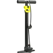Blackburn Air Tower 5 Dual Mode Bicycle Floor Pump with Presta and Schrader Valves. Black and Yellow