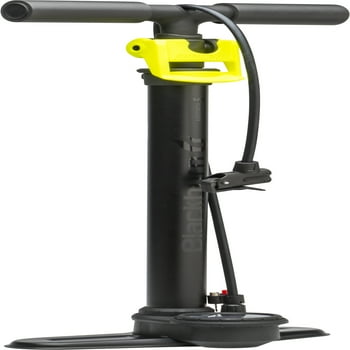 Blackburn's Blackburn Air Tower 5 Dual Mode Bicycle Floor Pump with Presta and Schrader Valves. Black and Yellow