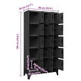 thumbnail image 4 of vidaXL Locker Cabinet Anthracite 90x40x180 cm Steel, 4 of 5