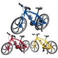thumbnail image 2 of 1:8 Simulation Mountain Bike Flat Head Alloy Sliding Steering Bicycle Model Ornaments For Collection Home Decoration blue, 2 of 4