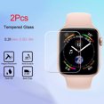 thumbnail image 1 of Gwong Electrónica Película protectora anti-rasguño de vidrio templado de 2 piezas para el reloj de Apple 38/40/42 / 44mm, 1 of 7