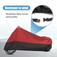 thumbnail image 3 of Unique Bargains Motorcycle Cover Motorbike Cover All Season Waterproof Rain Dust Sun Outdoor Protection 190T XXXL, Black Red, 3 of 7