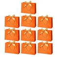 thumbnail image 1 of 10 bolsas de regalo para fiestas con lazo para envolver regalos para niños. XS naranja, 1 of 3