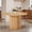 Natural, variant on AVAWING 47" Round Dining Table for 4-6, Circle Fluted Kitchen Table with Wood Slide Door, Brown
