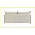 thumbnail image 3 of Modern Beige Fabric Sleeper Sectional Sofa with 2 Accent Pillows – Full Size for Living Room Comfort, 3 of 9