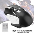 thumbnail image 4 of wirelessly Mouse, 2.4GHz Anti Interference PC Gaming Mice, Ergonomic Gamer Optical Mouse with Long Work Time 10m Connection, Black White Laptop Mouse, 4 of 8