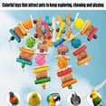 thumbnail image 4 of juguetes para loros para pájaros grandes, loros grises africanos de madera con pimienta natural, guacamayos, cacatúas, juguetes para masticar loros amazónicos, juguetes colgantes de aviario, 4 of 5